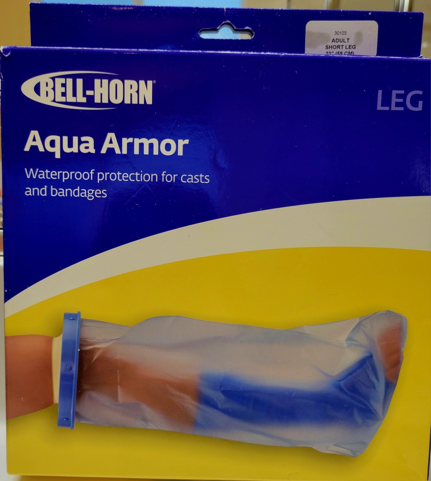 Bell-Horn Aqua Armor FOR LEG Waterproof Protection For Casts Adult Short Leg 23″