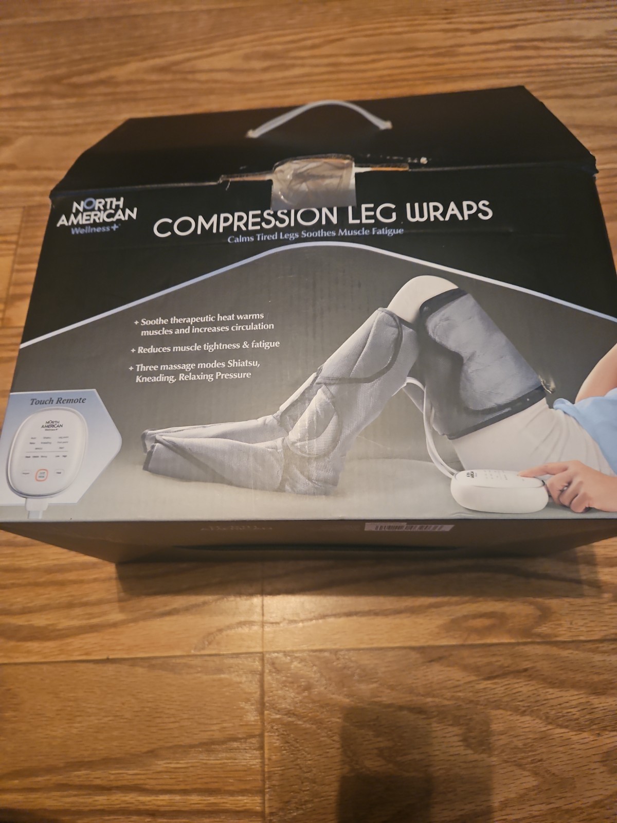 Heated Air Compression Leg Wraps w/ Handheld Control- North American Wellness
