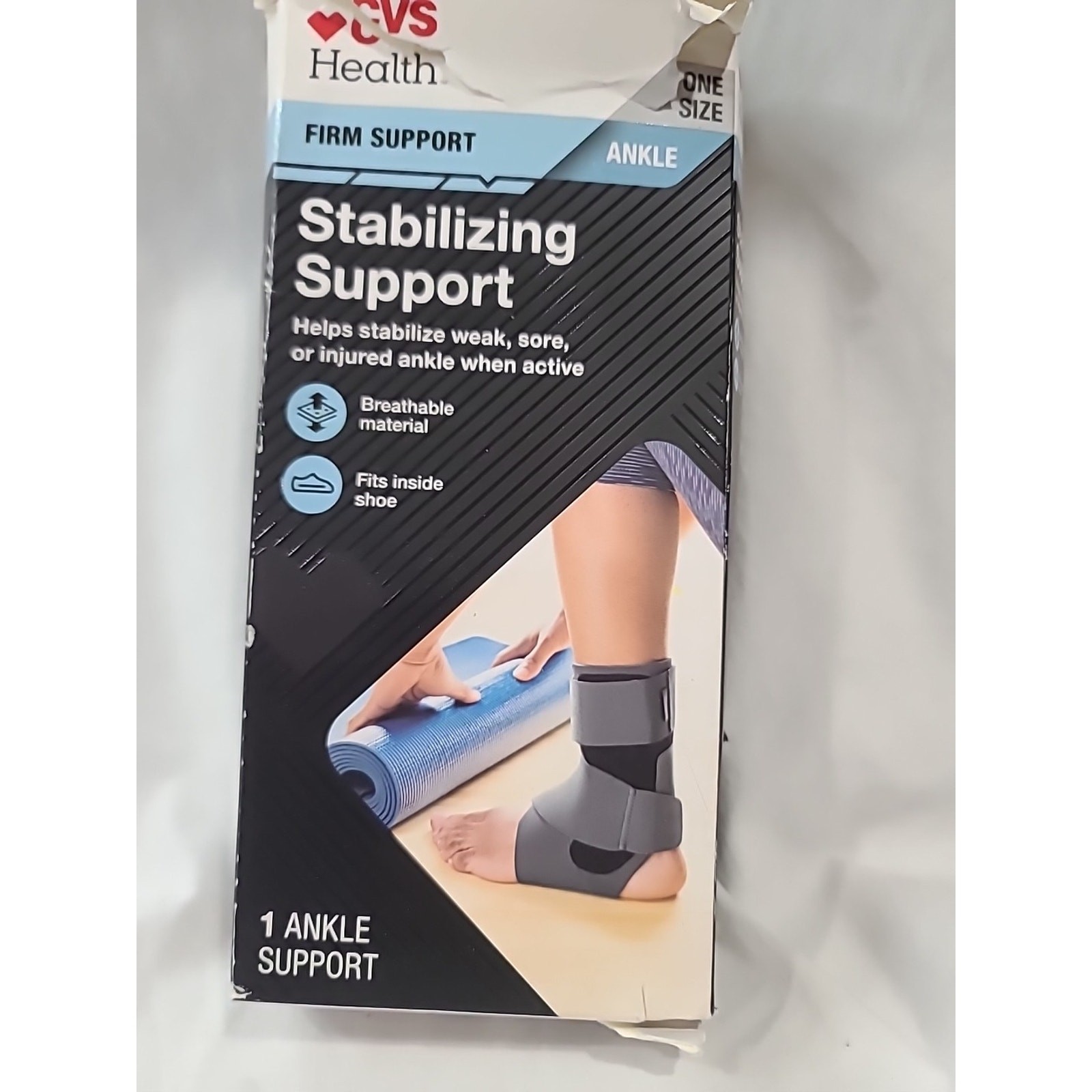 CVS Adjustable Breathable Ankle Support – One Size, Unisex
