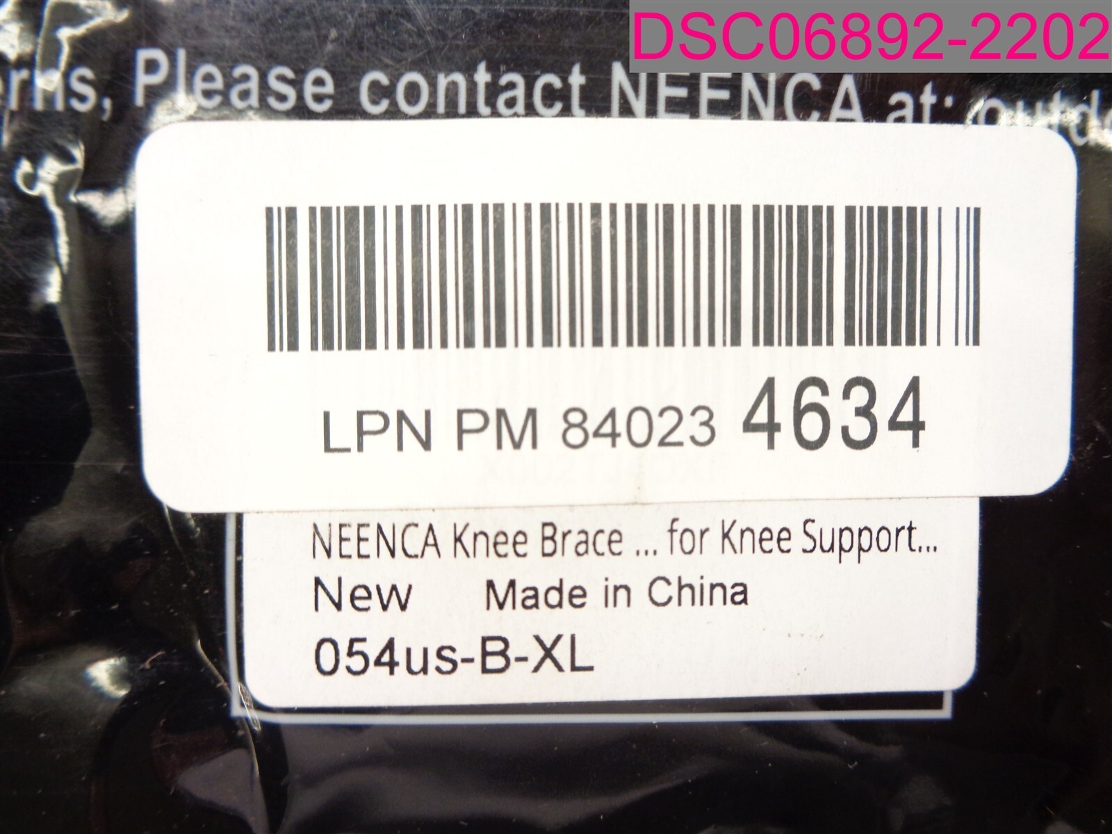 NEENCA Knee Brace Size XL Black/Blue for Knee Support 054us-B-XL