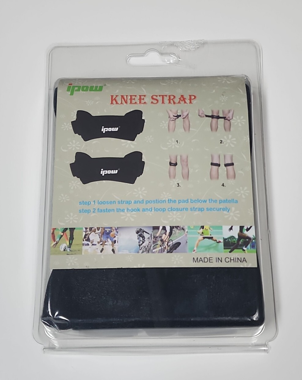 IPOW 2 Pack Knee Pain Relief & Patella Stabilizer Knee Strap Brace Support