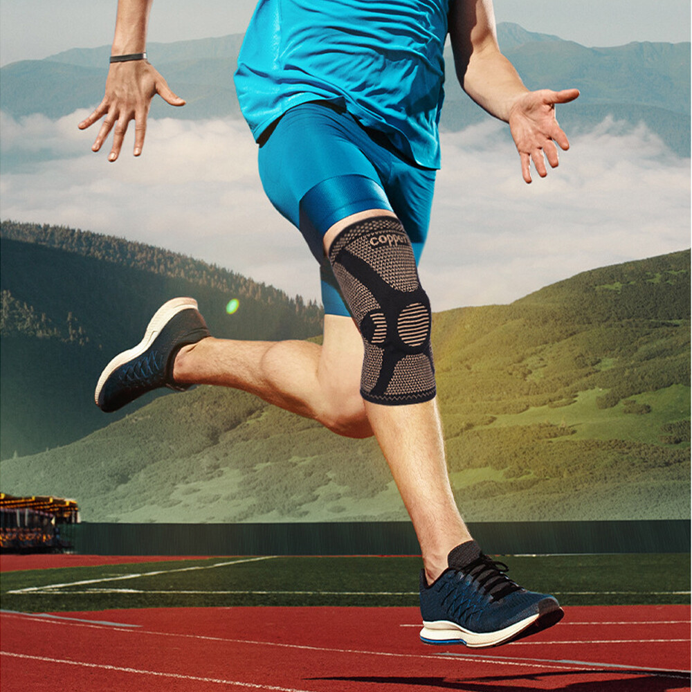 Copper Knee Sleeve Compression Brace Support Sport Joint Injury Pain Wrap Sport