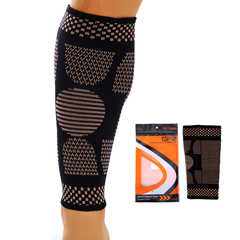 CFR Copper Compression Calf Sleeve Leg Splint Support Brace Run Sport Shin Socks