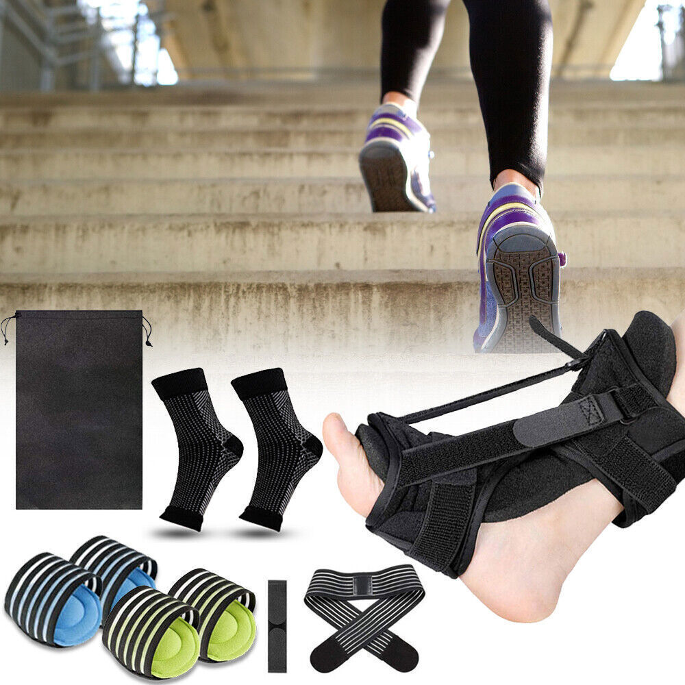 Plantar Fasciitis Night Splint Adjustable Ankle Brace Foot Drop Orthotic Brace
