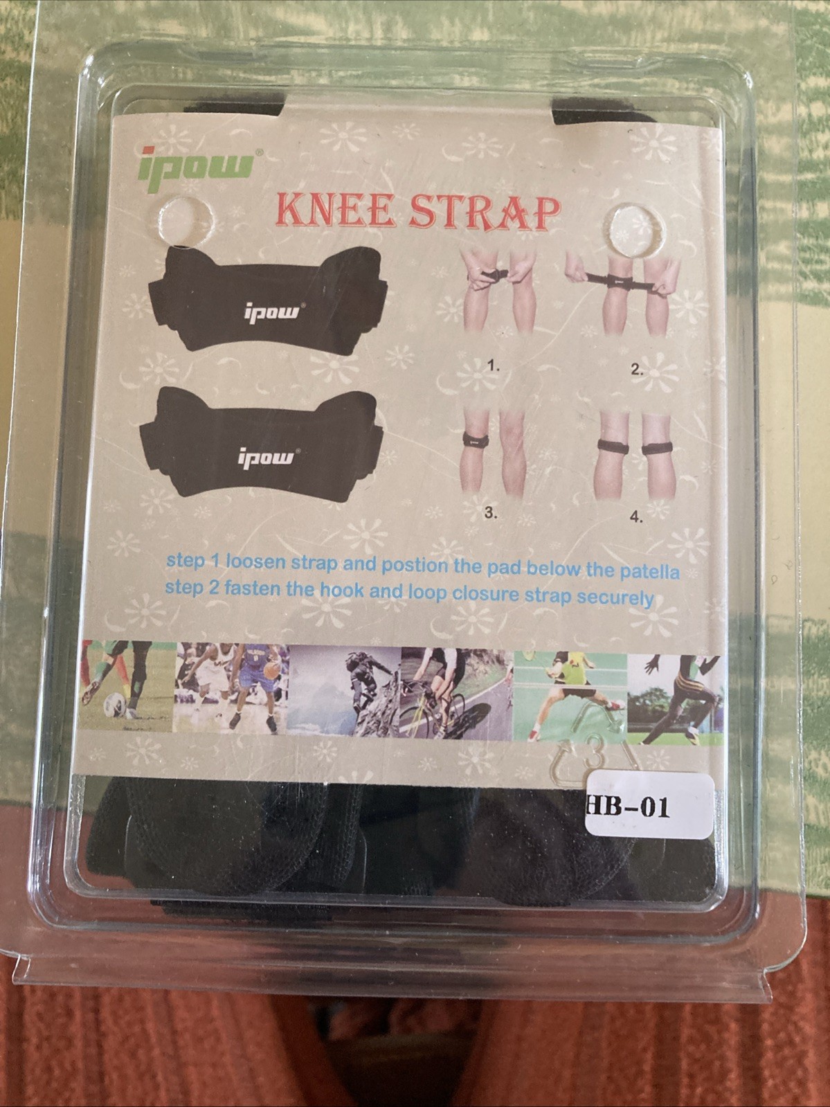 iPow Knee Straps- New Black HB-01
