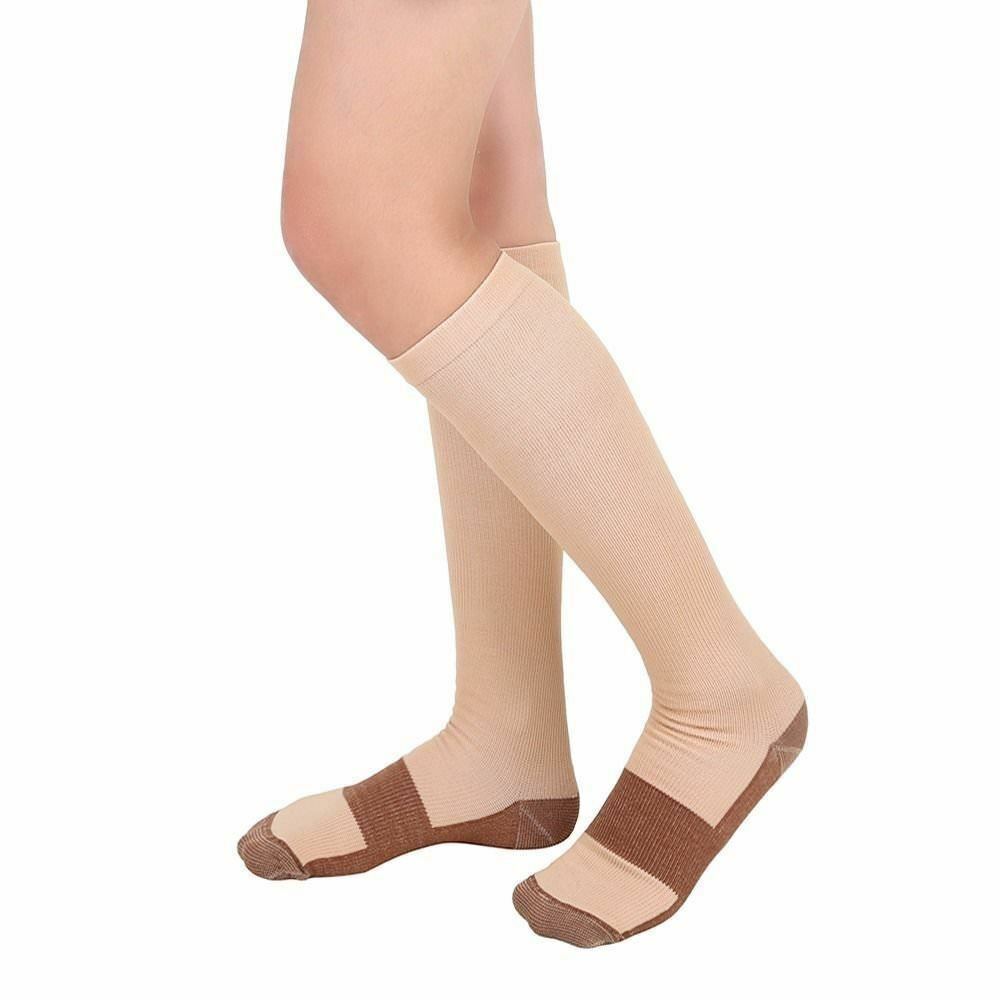 Copper Compression 20-30mmHg Graduated Support Socks Mens Womens S-XXL