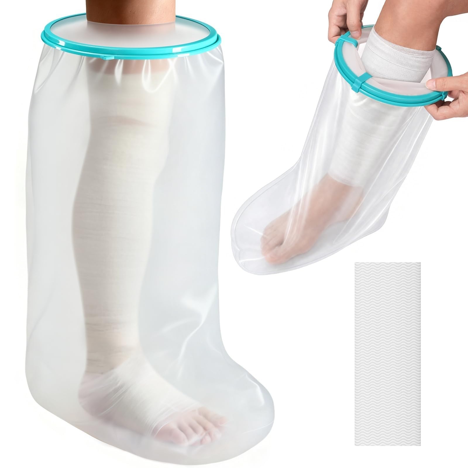 Extra Large Waterproof Leg Cast Cover – Anti-Slip, Reusable, Shower Safe for Sen