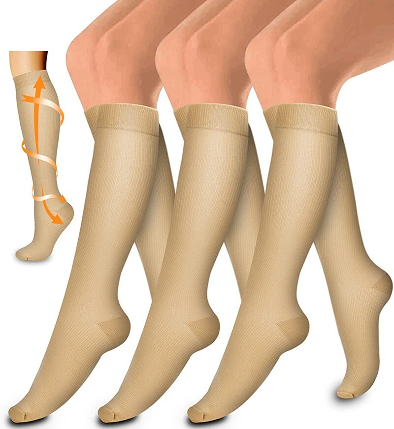 3 Pares medias de compresion para varices 20-30 punta para hombre mujer BEST