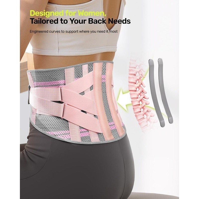 Women’s Back Support Brace Ergonomic Adjustable Pain Relief Sciatica Comfort New