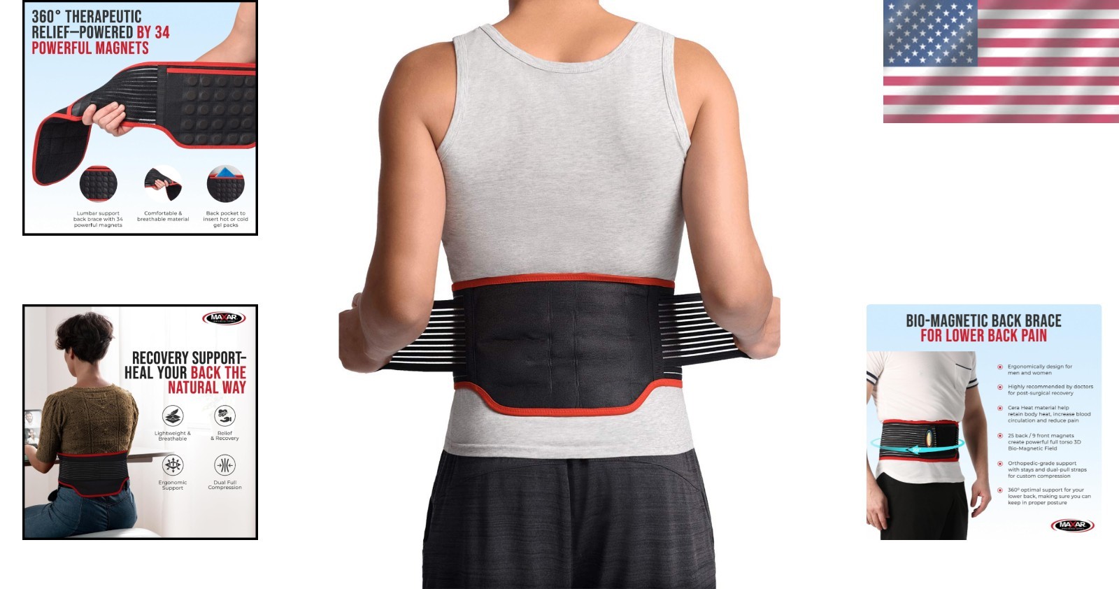 Doctor-Recommended Back Brace – Magnetic Therapy for Comprehensive Back Support