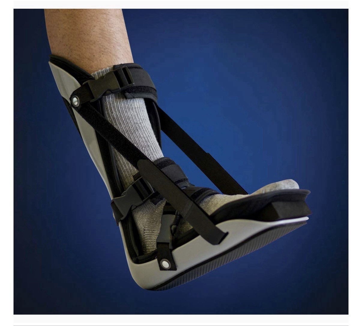 United Ortho Plantar Fascitis Boot-Medium-Gray & Black-Right/Left Foot-FREE SHIP
