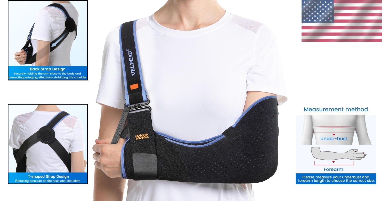 Shoulder Immobilizer Sling Support Brace for Arm Clavicle Elbow Injury
