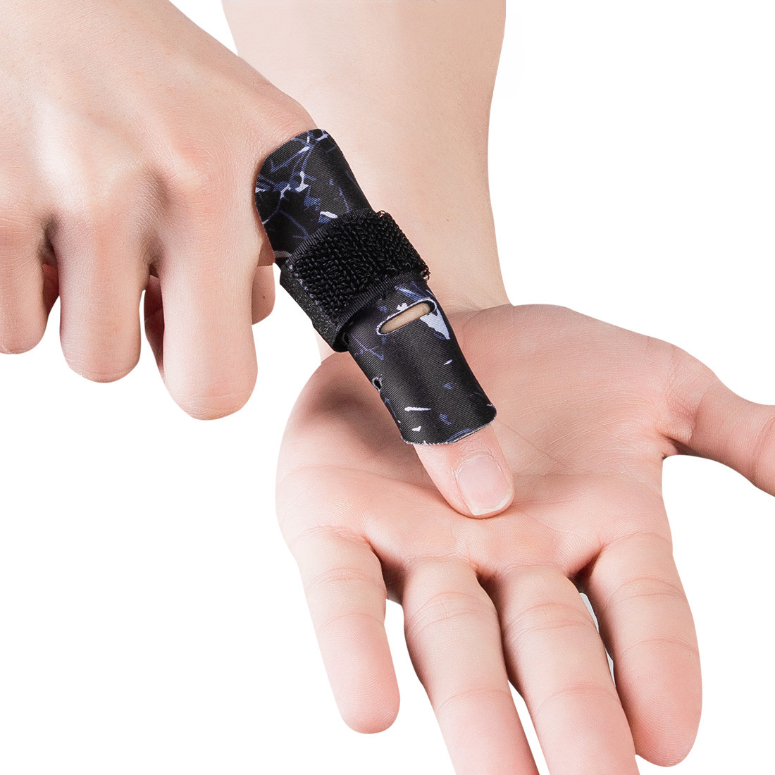 Kuangmi Finger Sleeve Support Protector Finger Splint Brace Pain Relief 2PC
