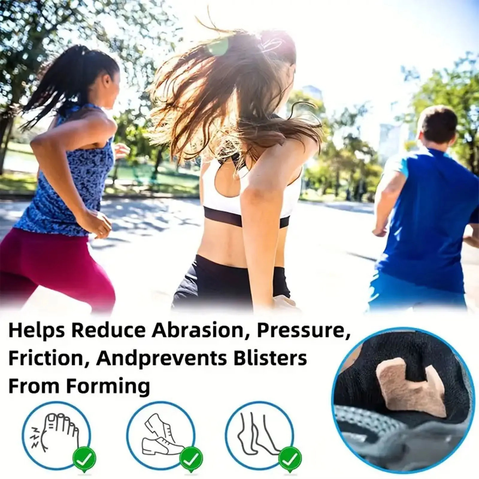 6-72PCS U-Shaped Felt Callus Pads,Protect Calluses from Rubbing on Shoes,Reduce