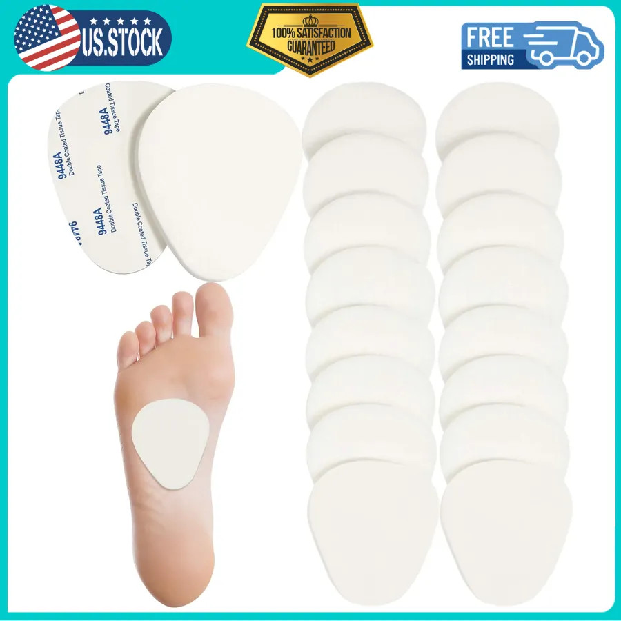 20 Pcs Metatarsal Felt Pads 1/4 Inch Thick Adhesive Ball of Foot Pain Relief