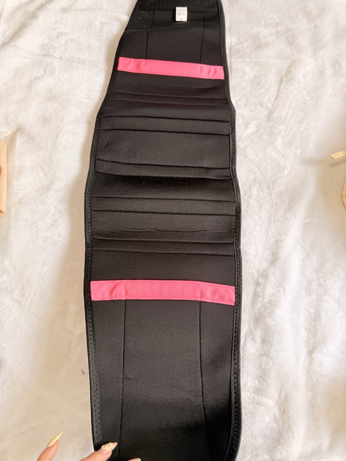 YIANNA Back Brace Support Belt Size S Black/Pink Model 8002-Rose