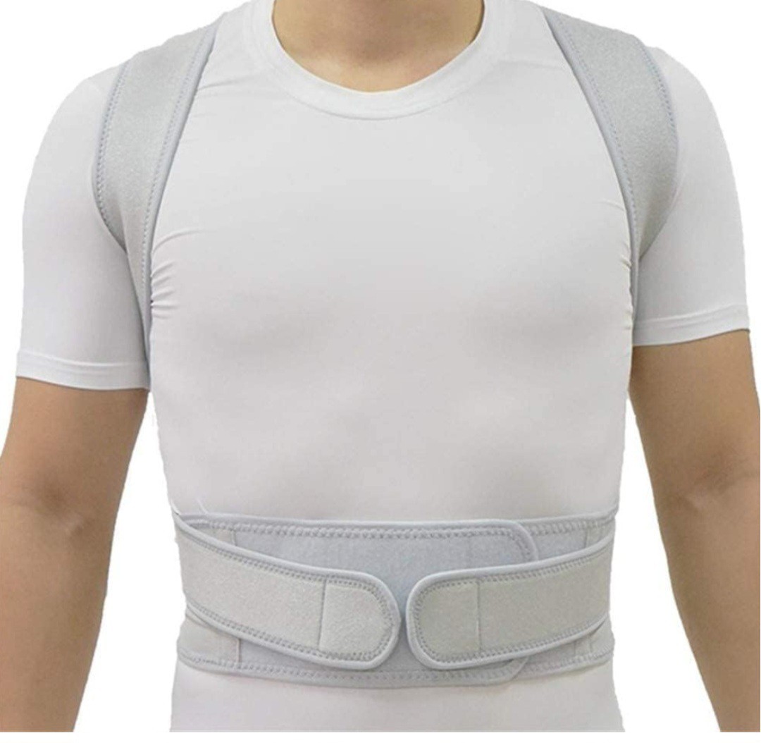 MEN’S ADJUSTABLE POSTURE CORRECTOR LOW BACK SUPPORT SHOULDER BRACE BELT 3XL NWT