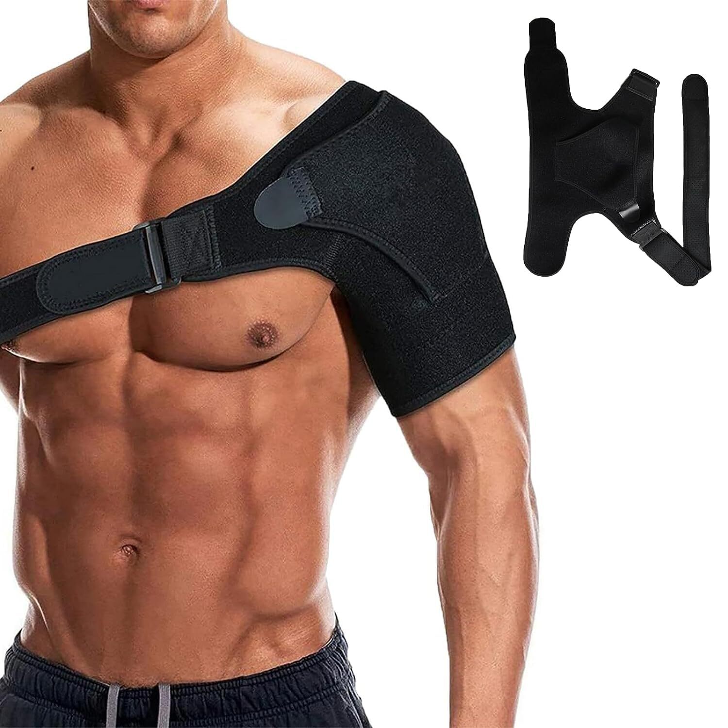 Shoulder Brace Torn Rotator Cuff Support Pain Relief Tendonitis Sleeve Wrap Gym