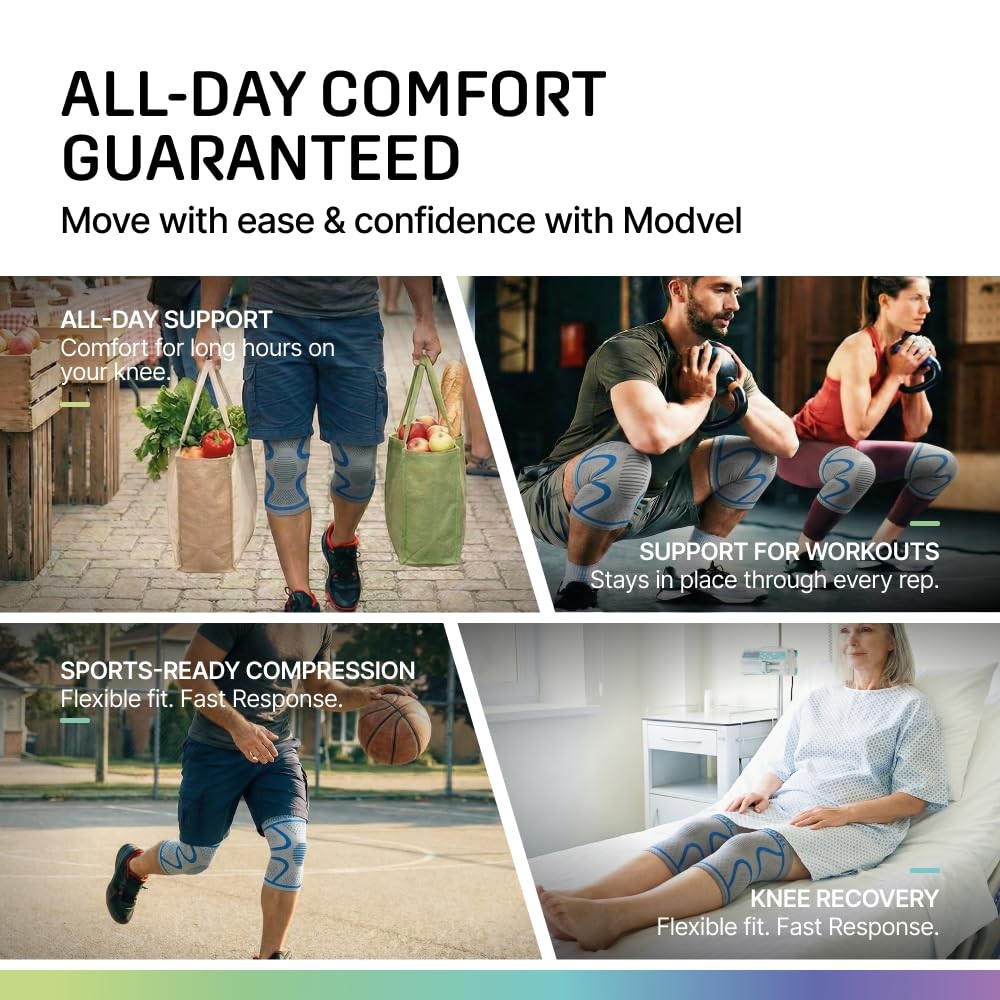 Modvel Knee Brace Grey/Blue Small Set A