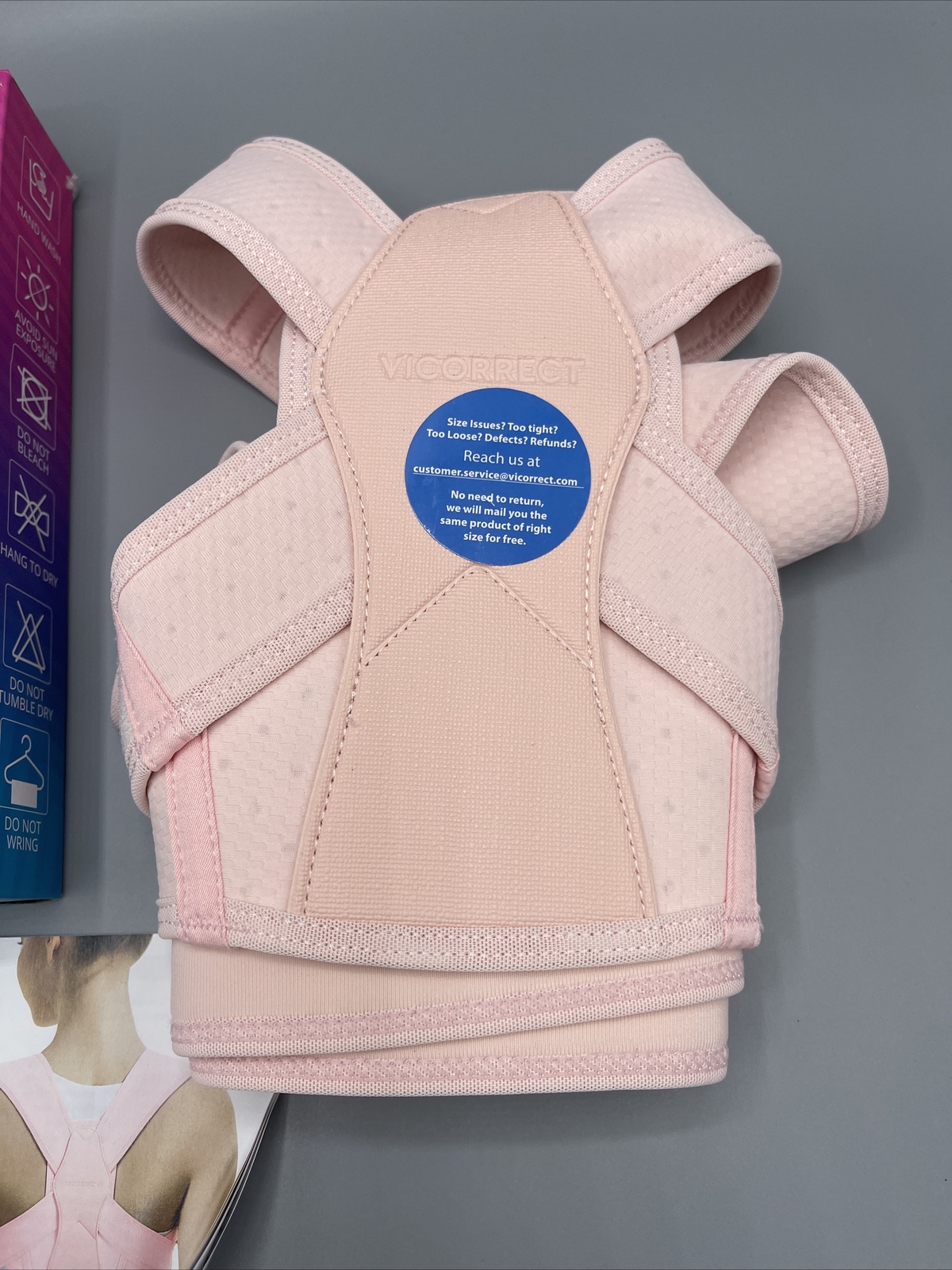 Posture Corrector Adjustable Upper Back Brace Pink L/XL