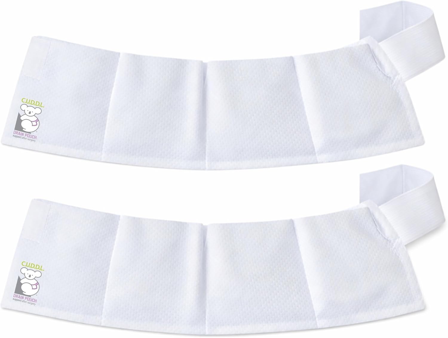 Mastectomy Drain Holder Belt 2-Pack Holds Up to 8 JP Drains Post Breast Surgery