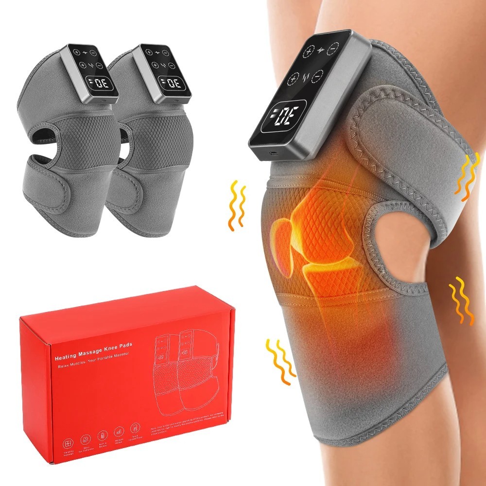 Masajeador de Rodilla Eléctrico Inalámbrico Calor Infrarrojo Vibración Artritis
