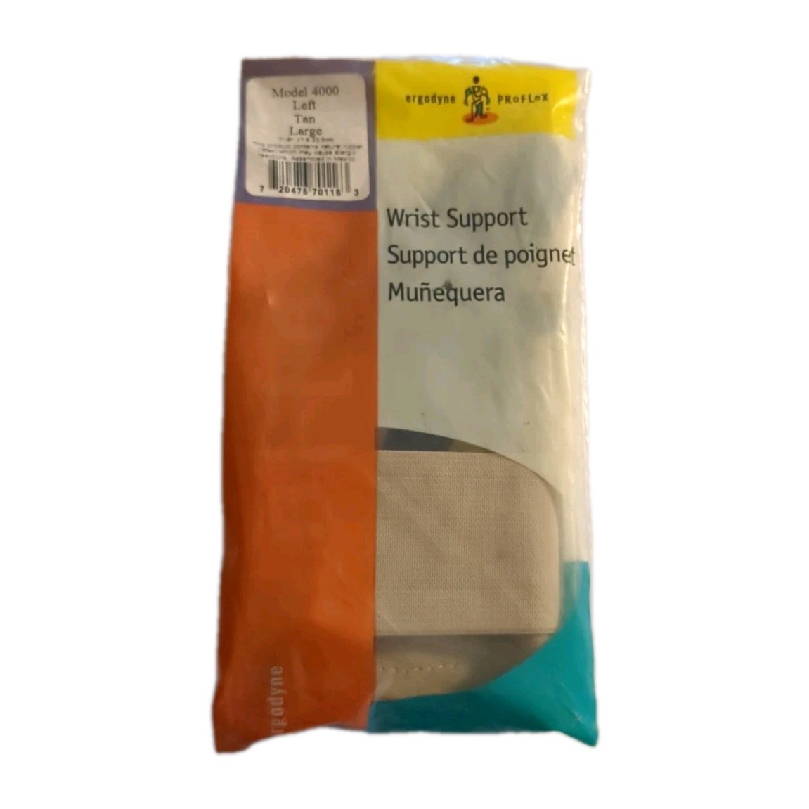 PROFLEX BY ERGODYNE 4000 Wrist Support Left Hand Large Beige 7″-8″ New Opened