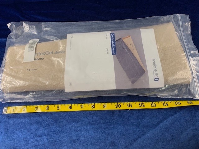 Prosthetic SLEEVE Sand Streifender size L New nip ContexGel beige