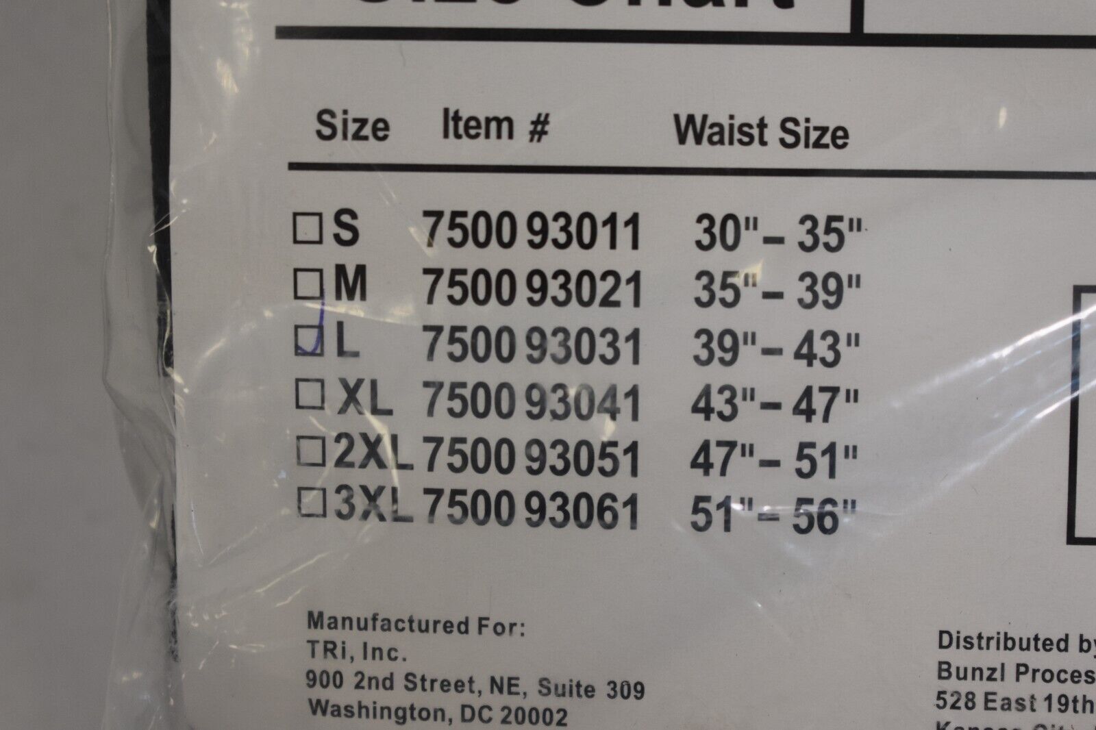 Bunzl SupportBand Personal Back Support 30″ to 35″ Large 750093031 Black