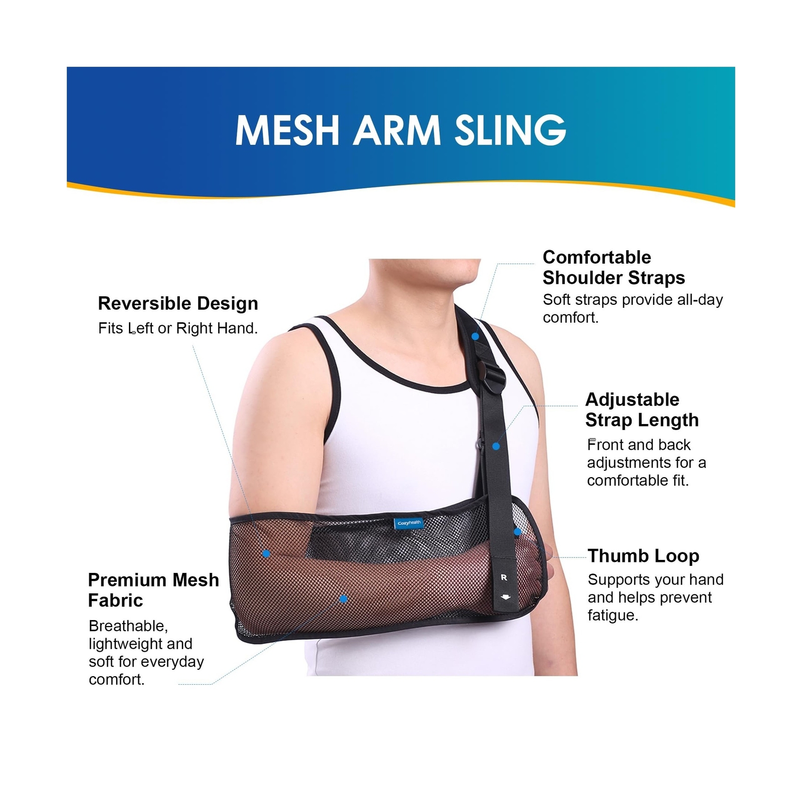 Mesh Arm Shoulder Sling Medical Shoulder Immobilizer for Shoulder Injury Torn…