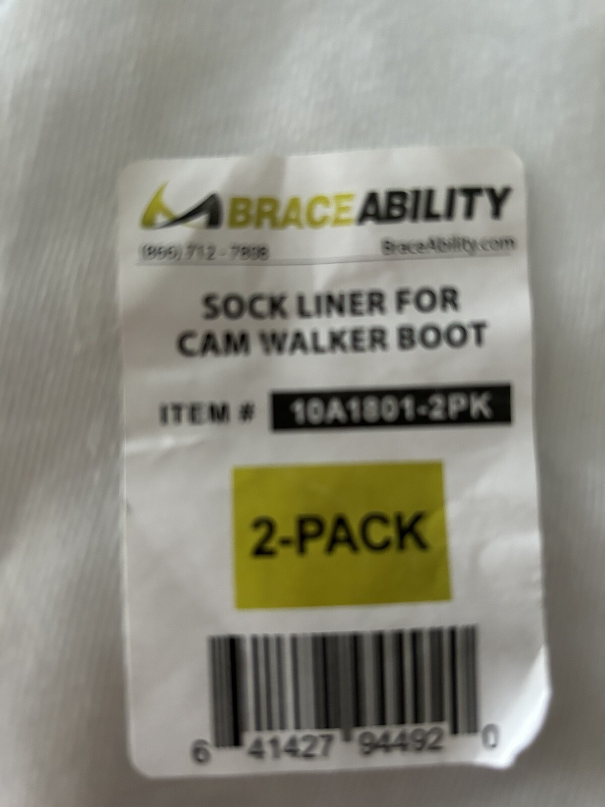 BraceAbility Replacement Sock Liner for Cam Walker Boot Pack of 2