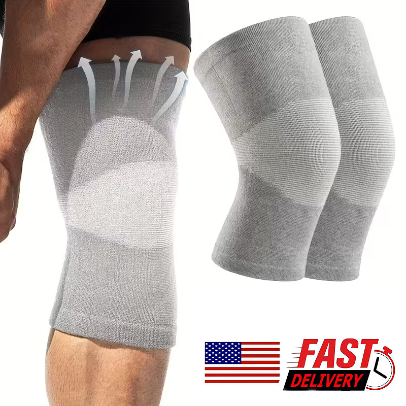 Bamboo Knee Sleeve Elastic Compression Knee Brace Breathable Knee Pads Leg Slee