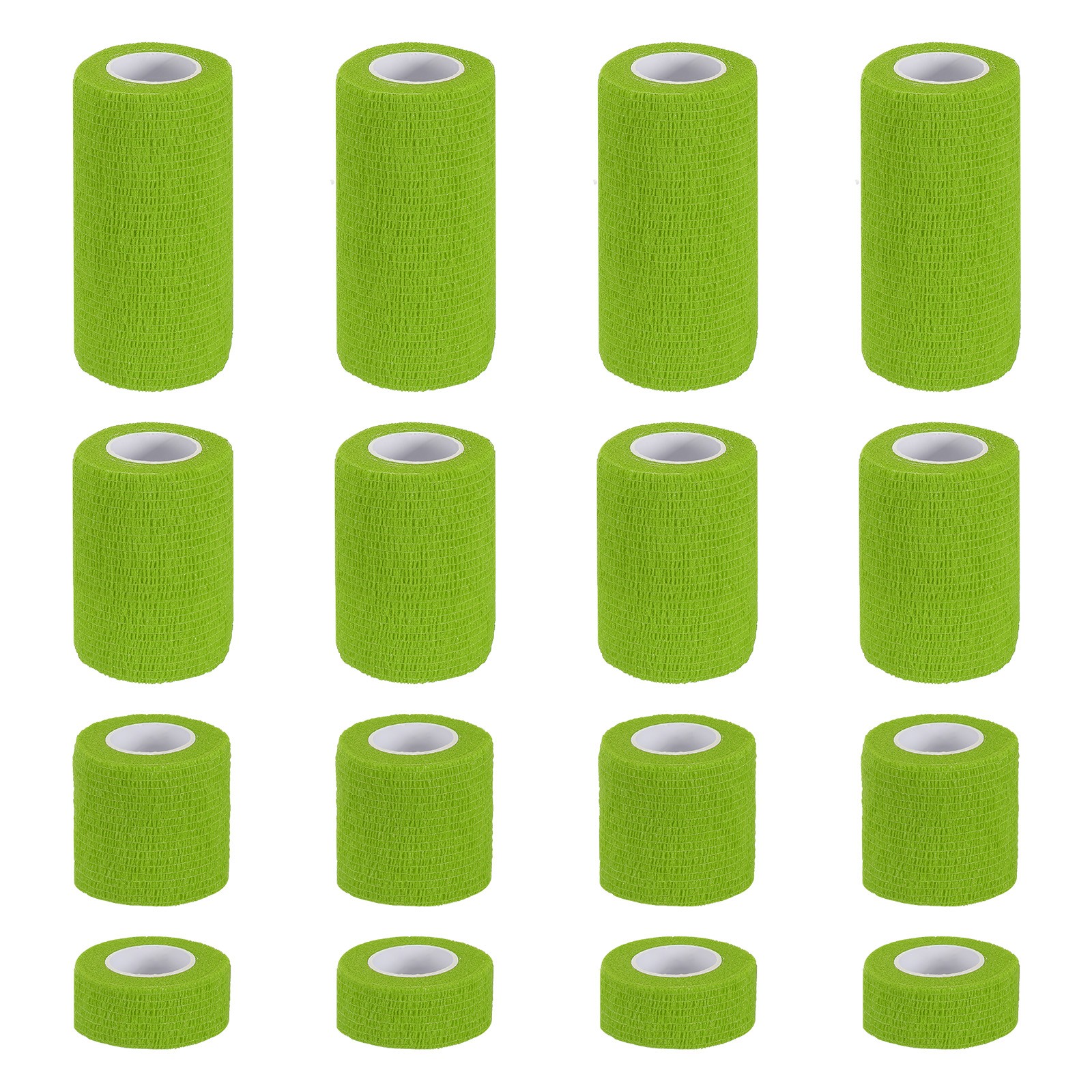 1″/2″/3″/4″ 16 Pcs 5 Yard Self Adhesive Bandage Wrap Self Tape Light Green