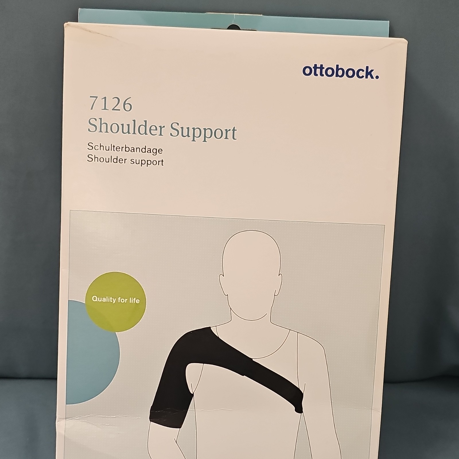 Ottobock 7126 Shoulder Support Brace XS Black Adjustable Neoprene CE