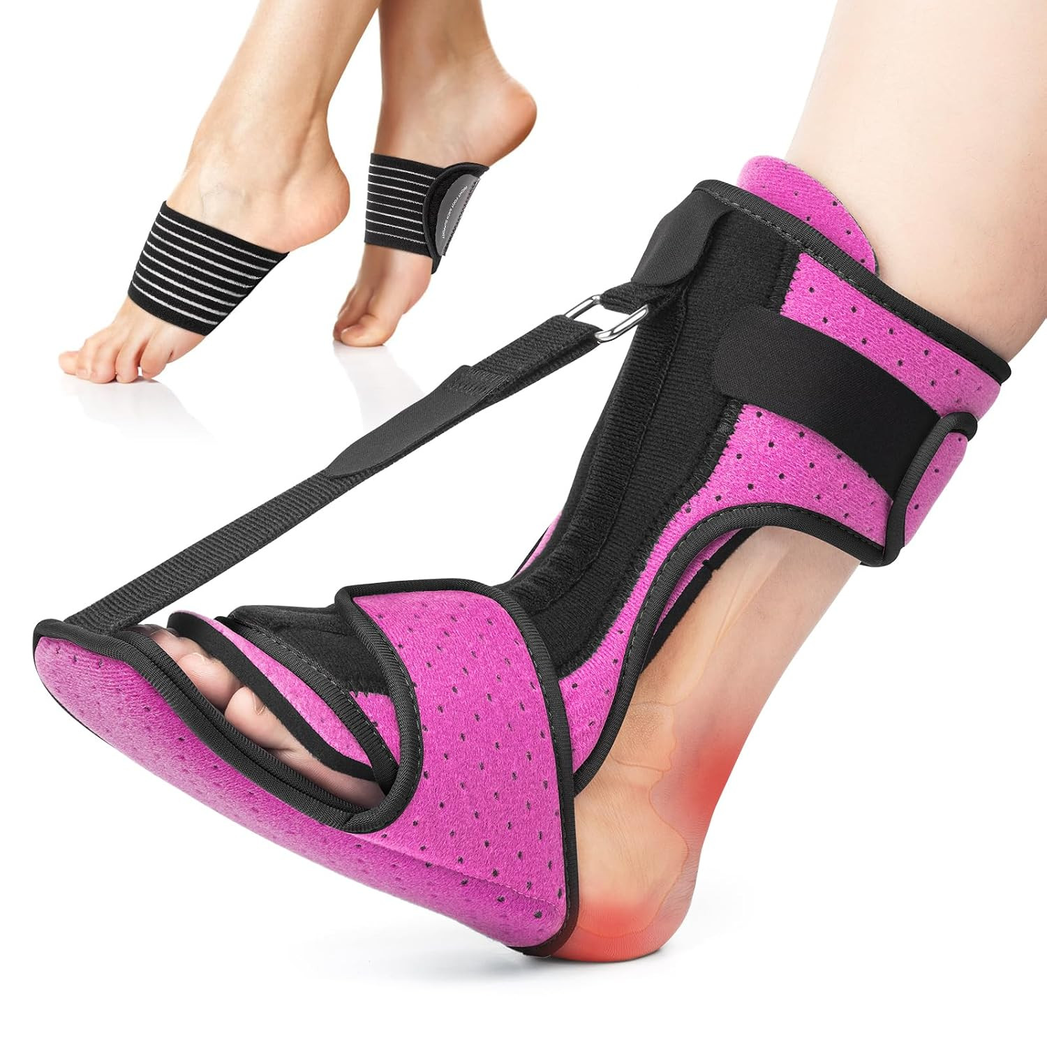 Plantar Fasciitis Night Splint: Adjustable Brace Witrarch Support | Dorsal Night
