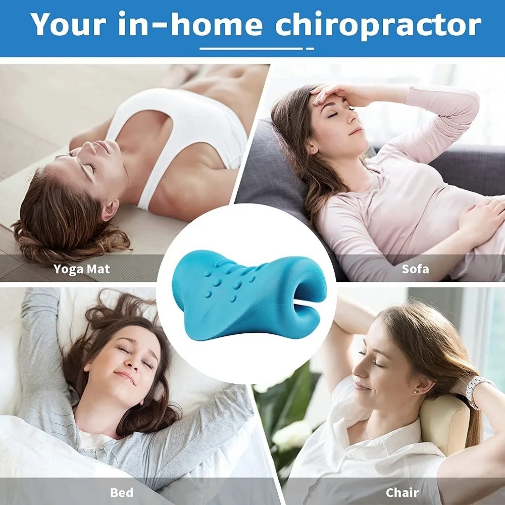 C-Shaped Neck Shoulder Relaxer Cervical Traction Pillow TMJ Pain Relief Support