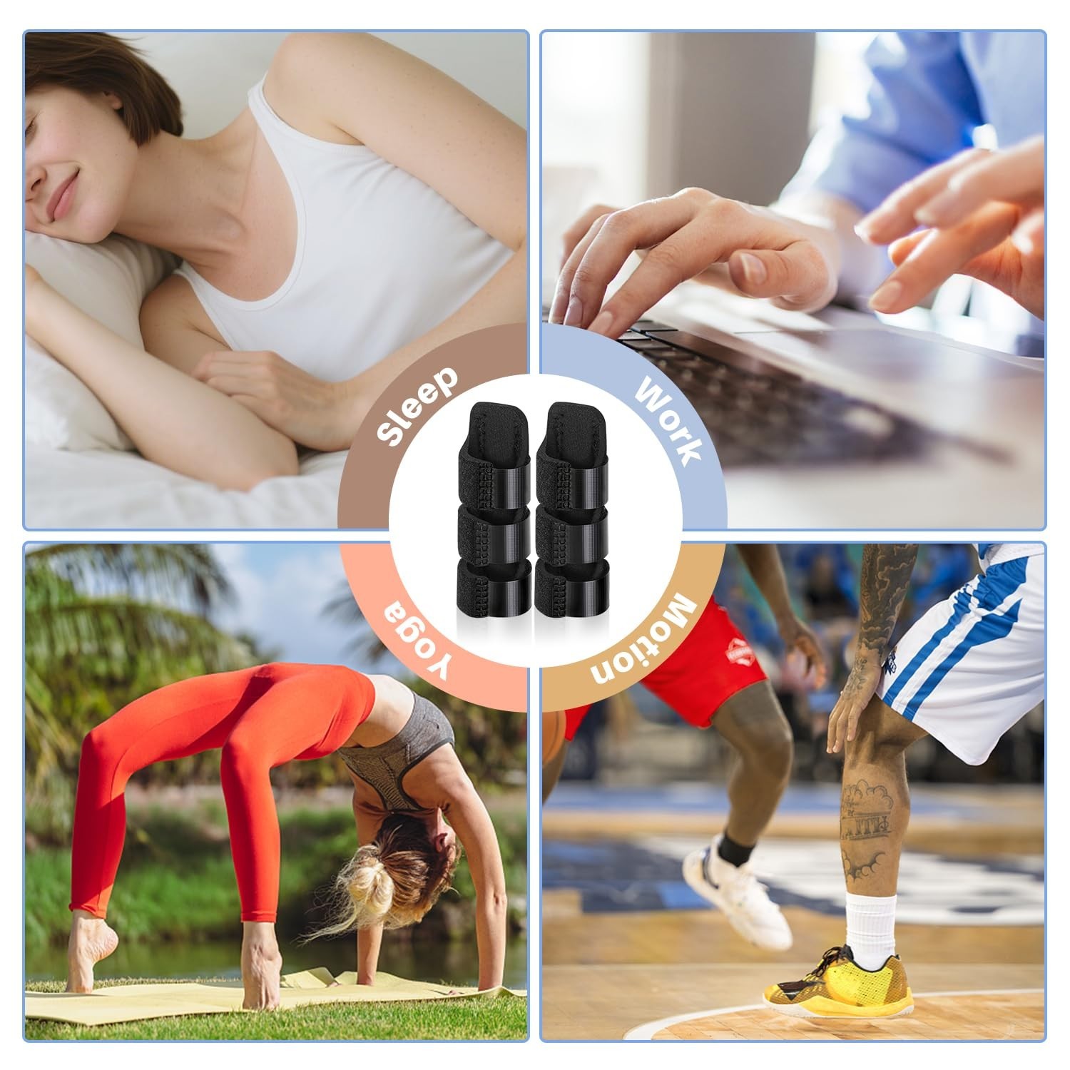 Sopito Finger Splint Brace for Index, Middle, Ring Fingers Straightening Arthrit