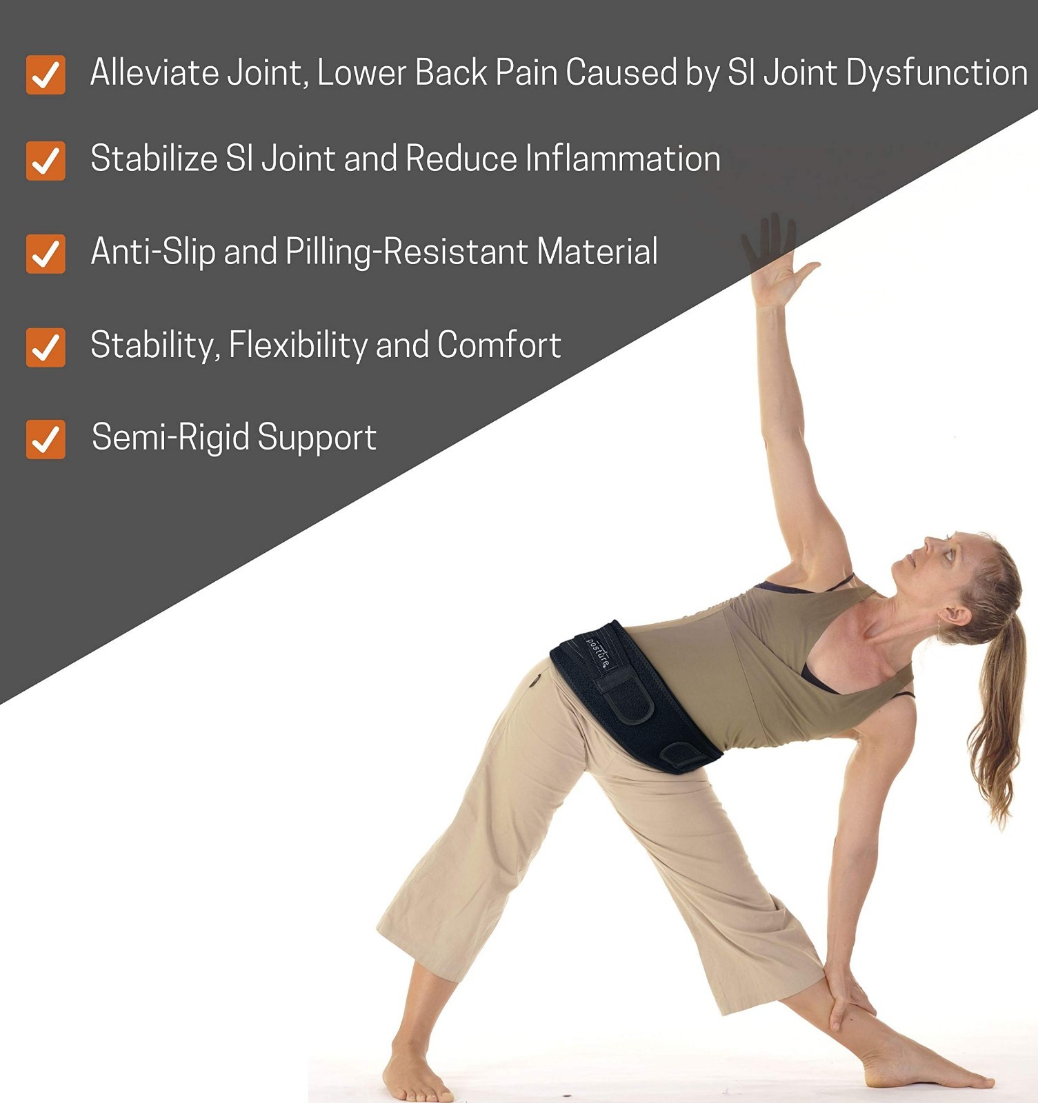 Sacroiliac Hip Belt for Sciatica Relief – Lower Back, Pelvic & Leg Pain Support