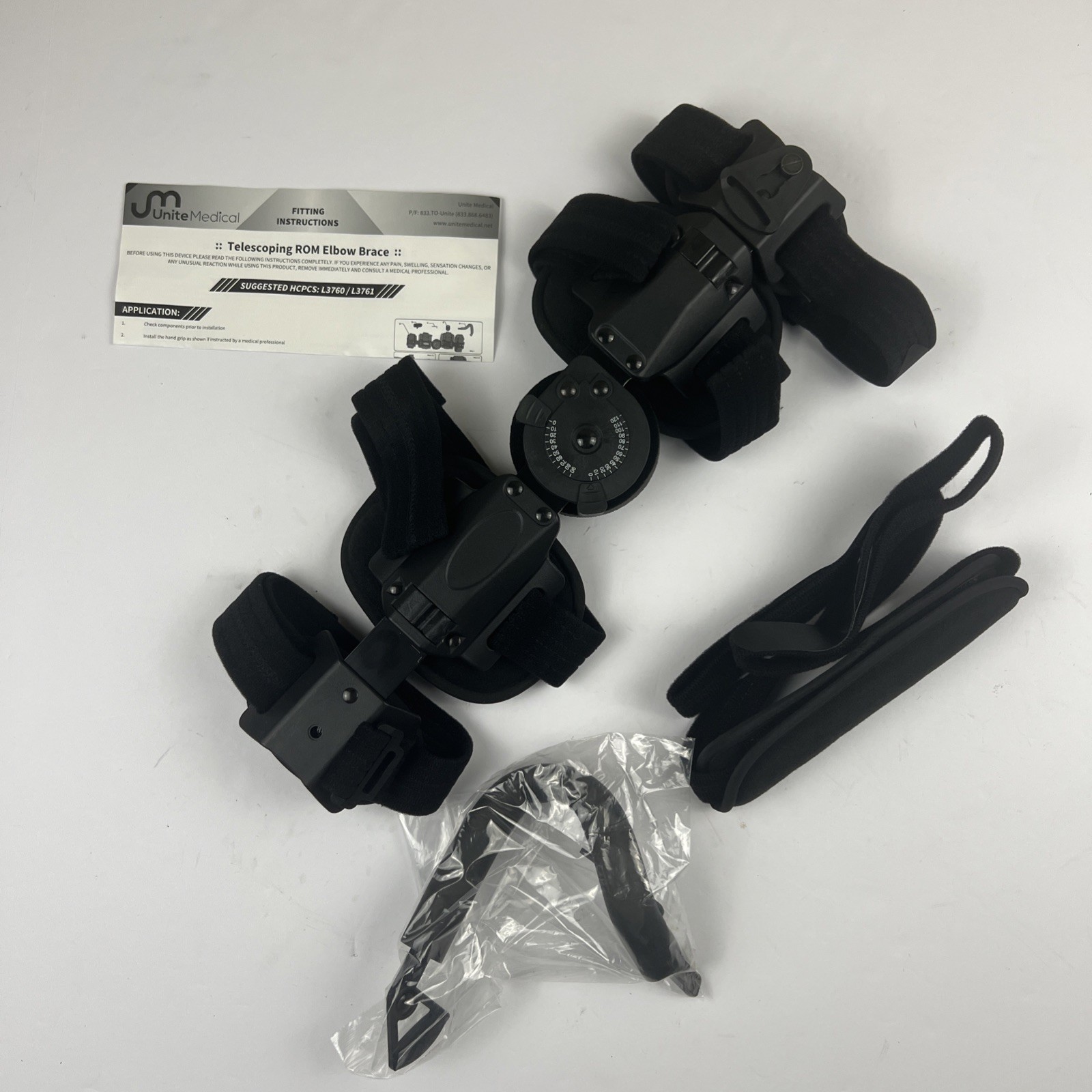 Medical Hinged ROM Elbow Brace Arm Injury Recovery Splint Stabilizer Universal