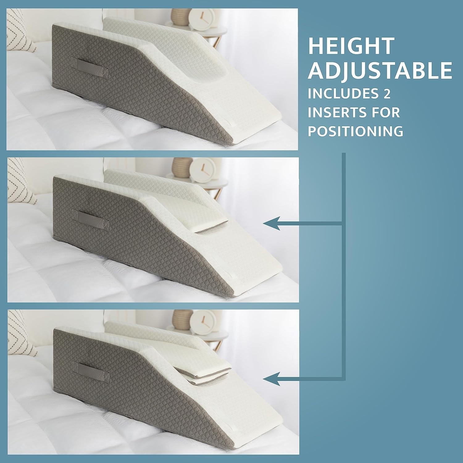 Adjustable Leg Elevation Pillow Knee Ankle Support Post Surgery Recovery