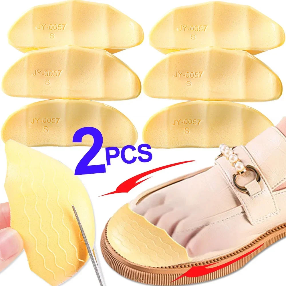 2Pcs anti Forward Sliding Forefoot Insert Pads Cuttable PU Foam Toe Plugs Reduce