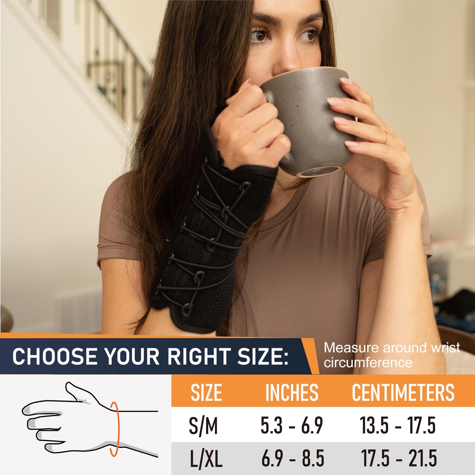 Comforband Quick-Strap Wrist & Thumb Spica Splint – Adjustable Support Brace for