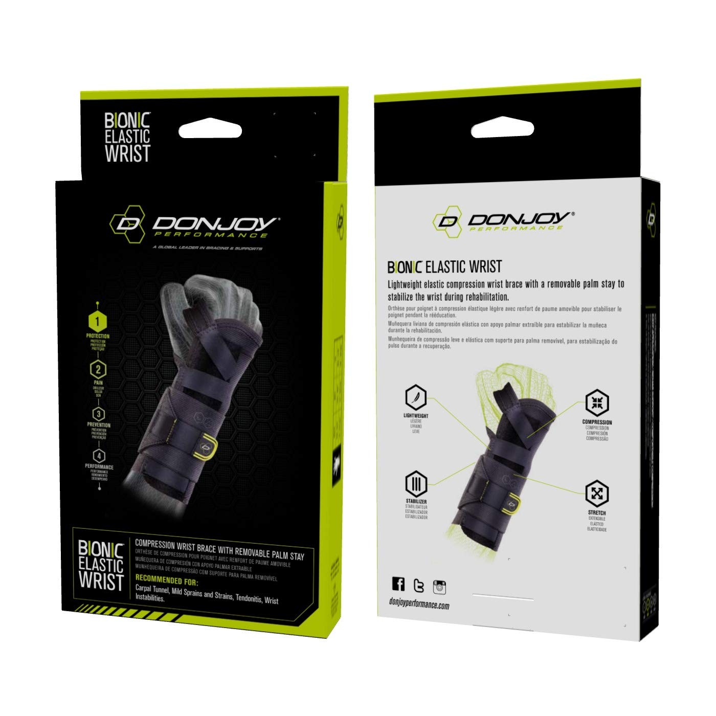 Bionic Elastic Wrist Brace – Left – X-Large
