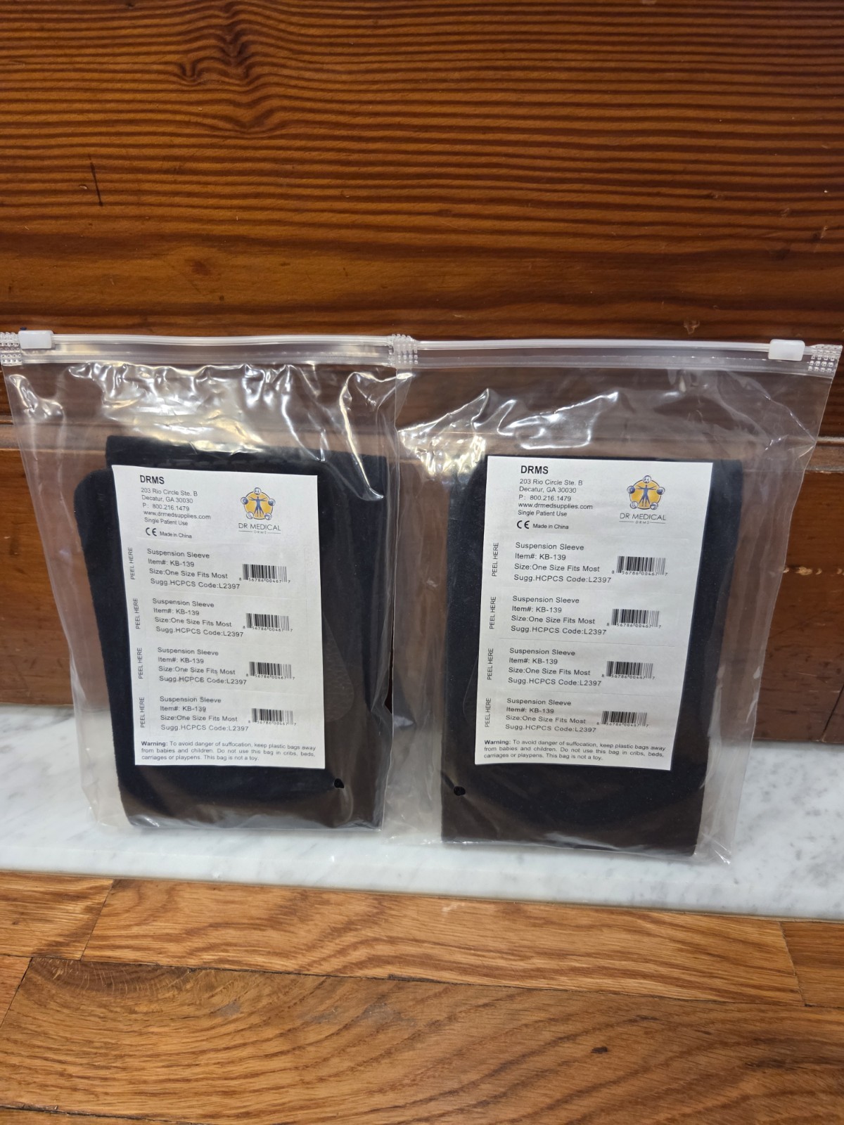 NEW! (2) Suspension Sleeves DRMS KB-139 HCPCS Code L2397 One Size Fits Most