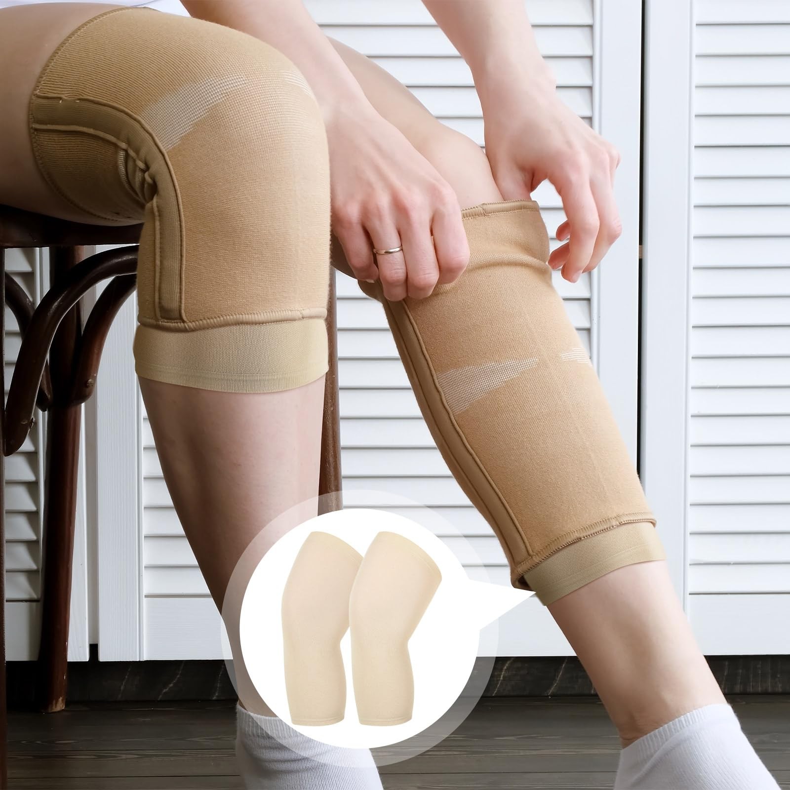 6 Pcs Compression Knee Sleeve Knee Brace Undersleeve Lightweight Breathable L…