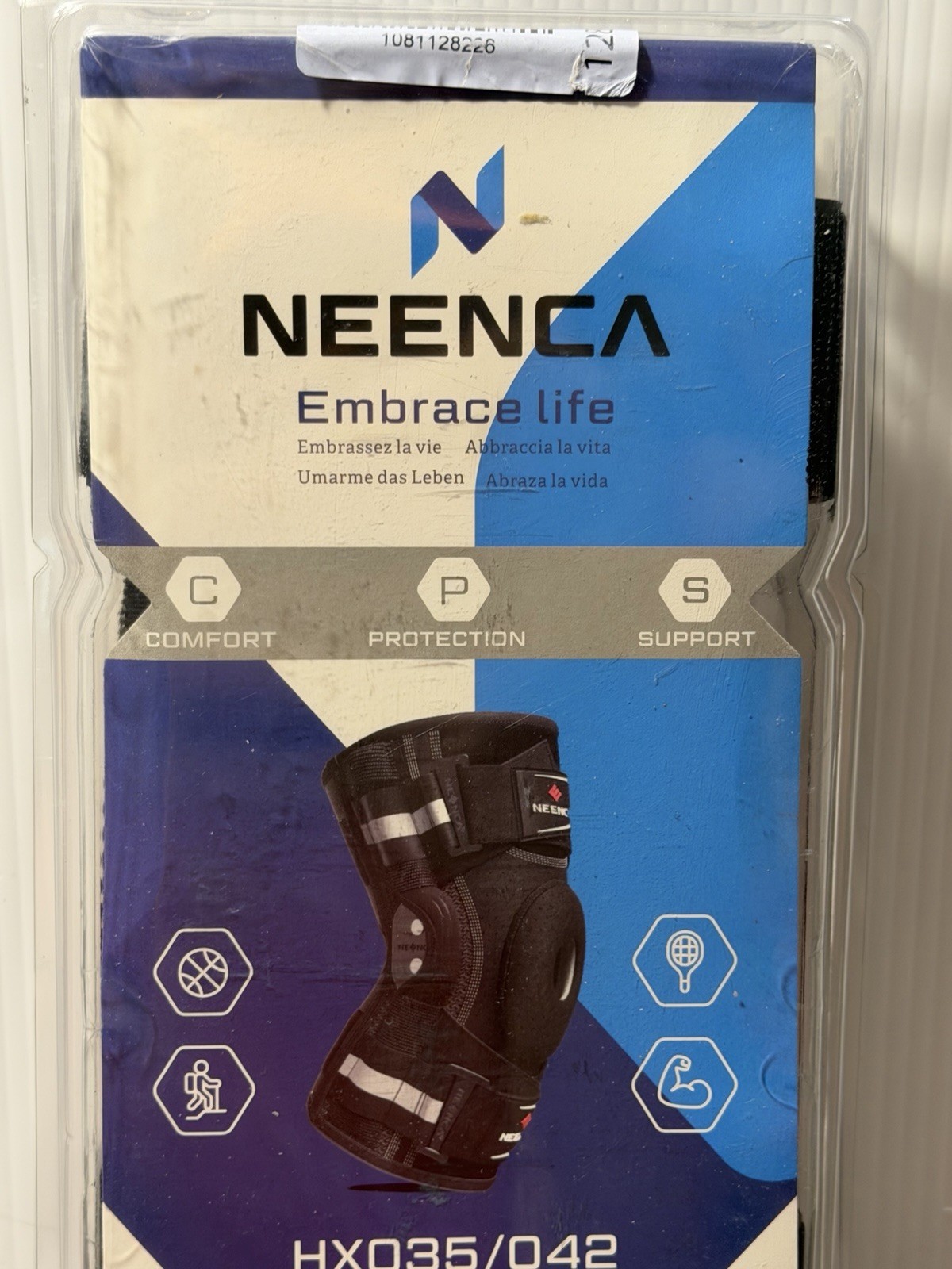 Knee Brace for Knee Pain, Hinged Knee Support X-Strap Fixing System Large