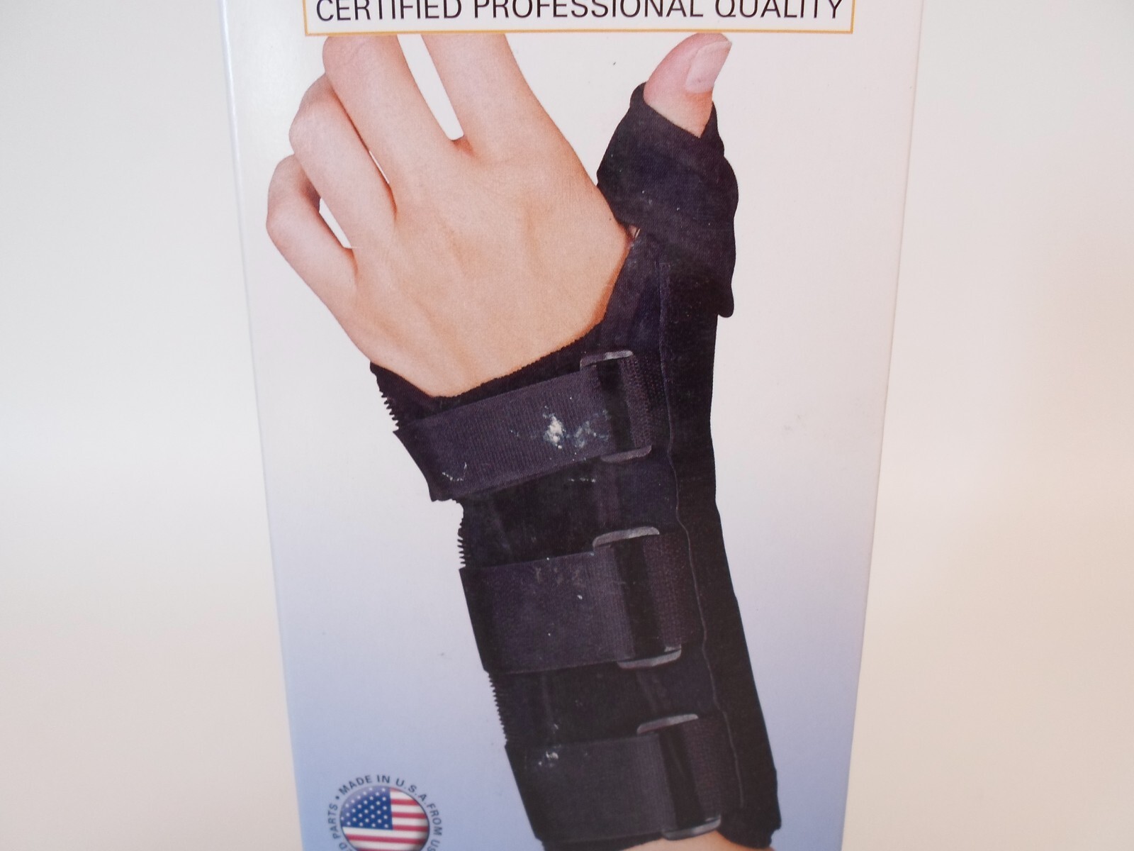 Scott Left Hand Small Wrist Splint Thumb Black Professional Grade 2-3/4″ -3-1/4″