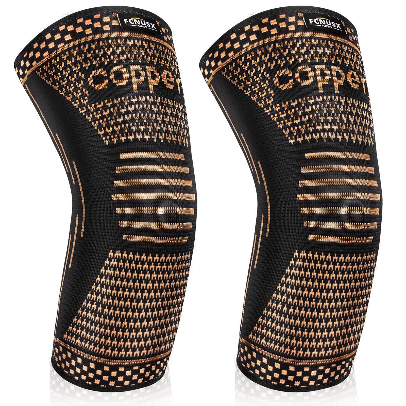 Copper Elbow Brace Compression Sleeves for Pain Relief Men Women, Arm Support Fo