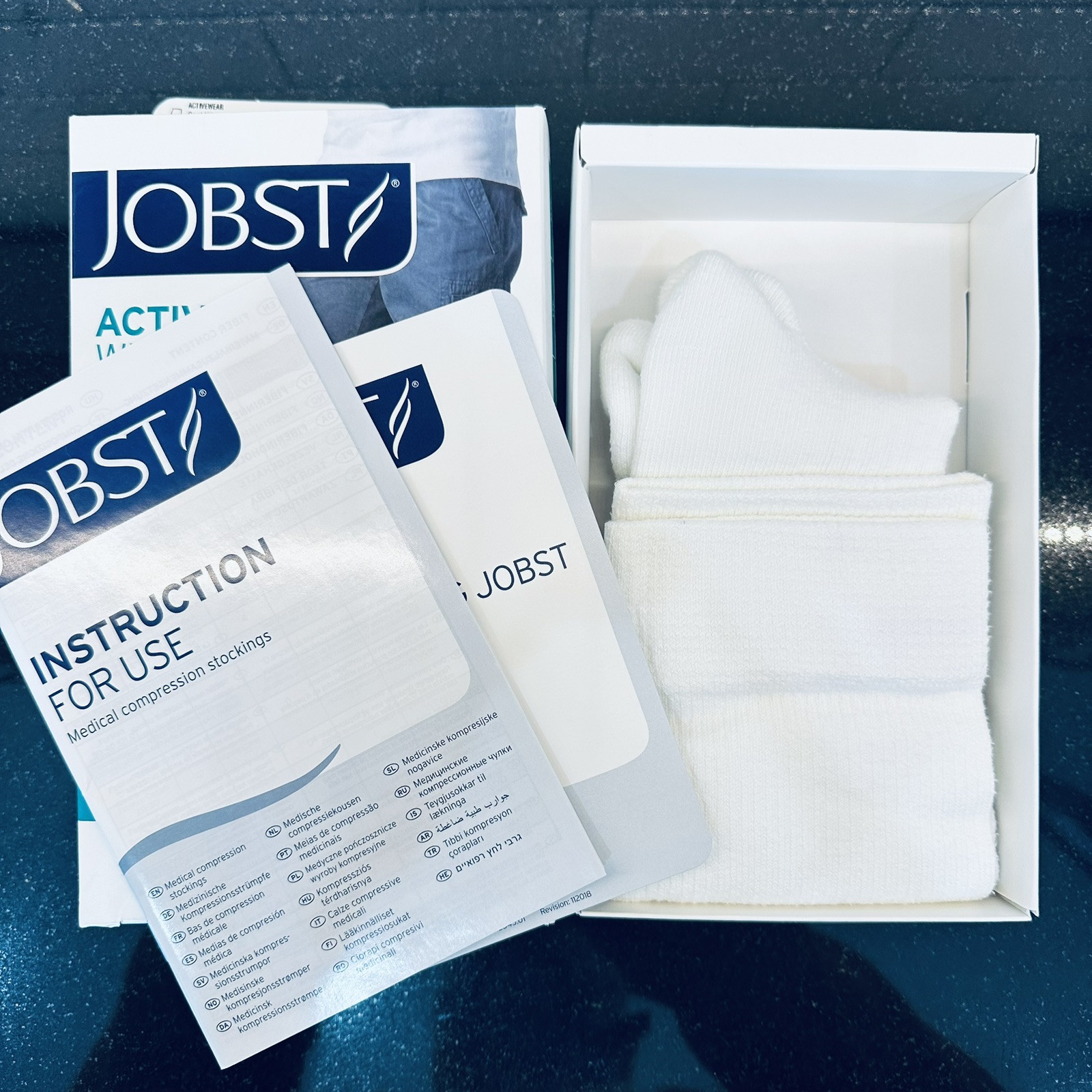 NEW Jobst ActiveWear 20-30 mmHg Firm Support Unisex Athletic Knee Highs Stocking