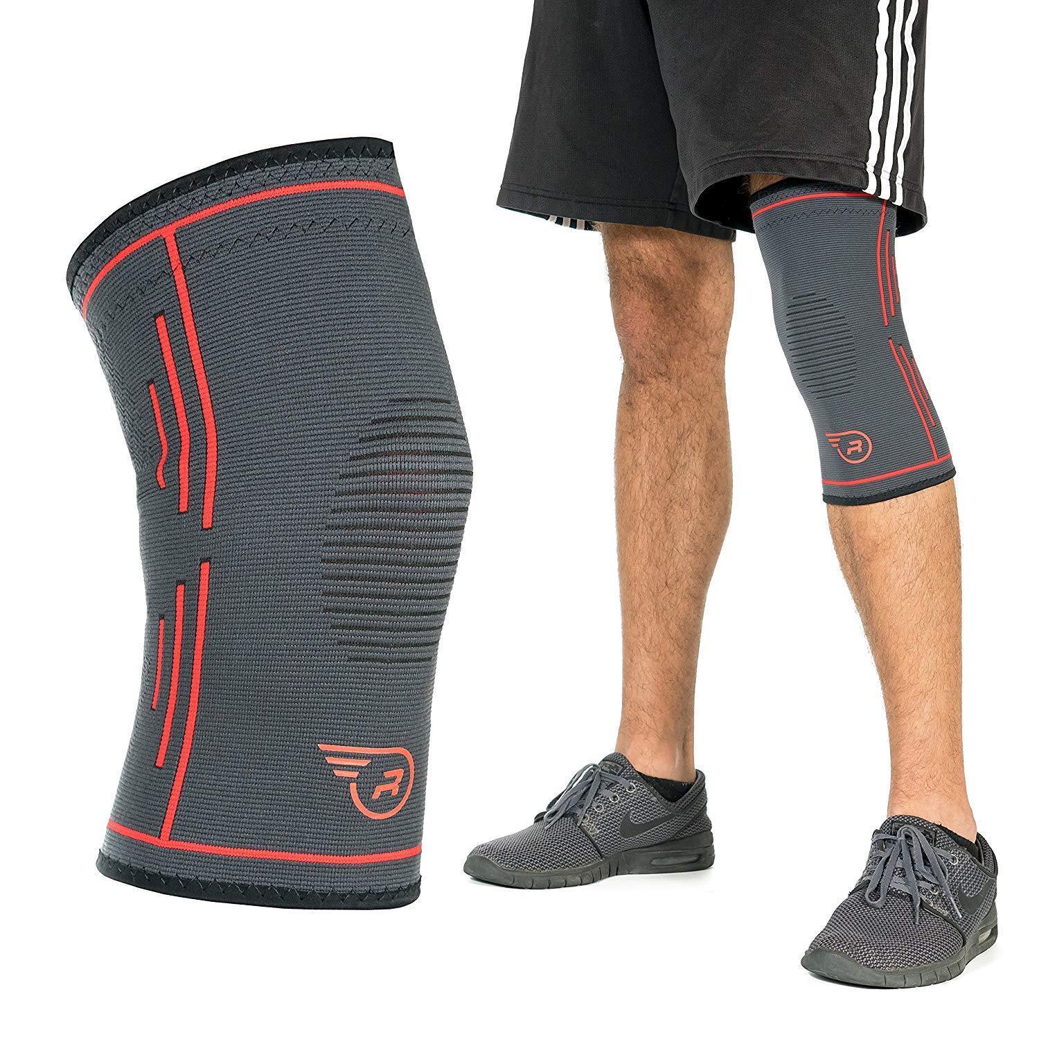 Knee Sleeve Single Wrap Compression Sleeve Stabilizer by Run Forever Sports